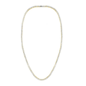24" 14k Gold Tennis Necklace