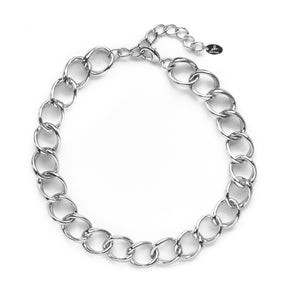 Chunk Chain Necklace - Rhodium