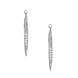 Silver Spikes Hoop Charms